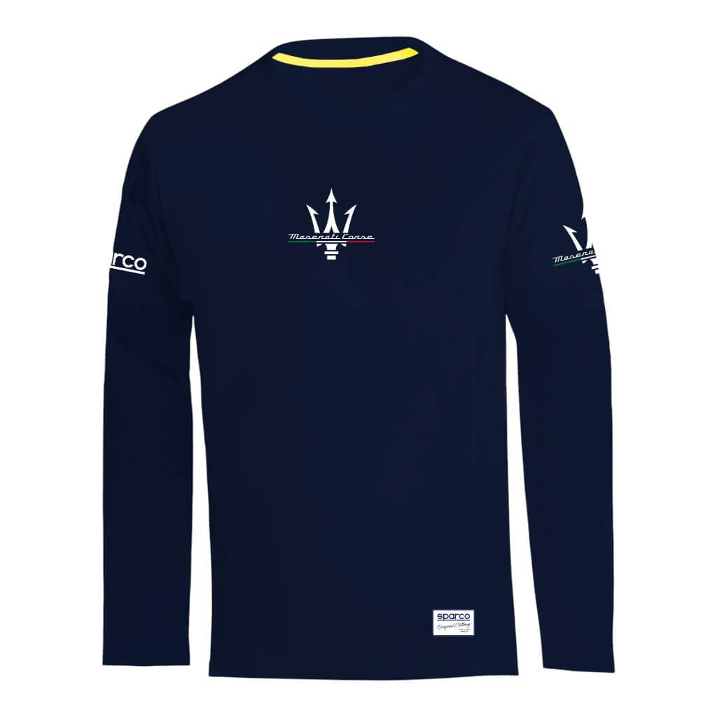 SPARCO BML0060J0N020XL Long Sleeve T-Shirt Maserati, Blue, Size XL Photo-0 