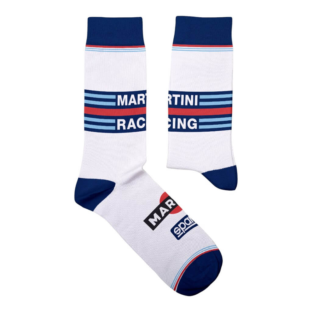 SPARCO BMZ0011D0W06A58 Socks Martini-R Iconic 2, White/Blue, Size 41-46 Photo-0 