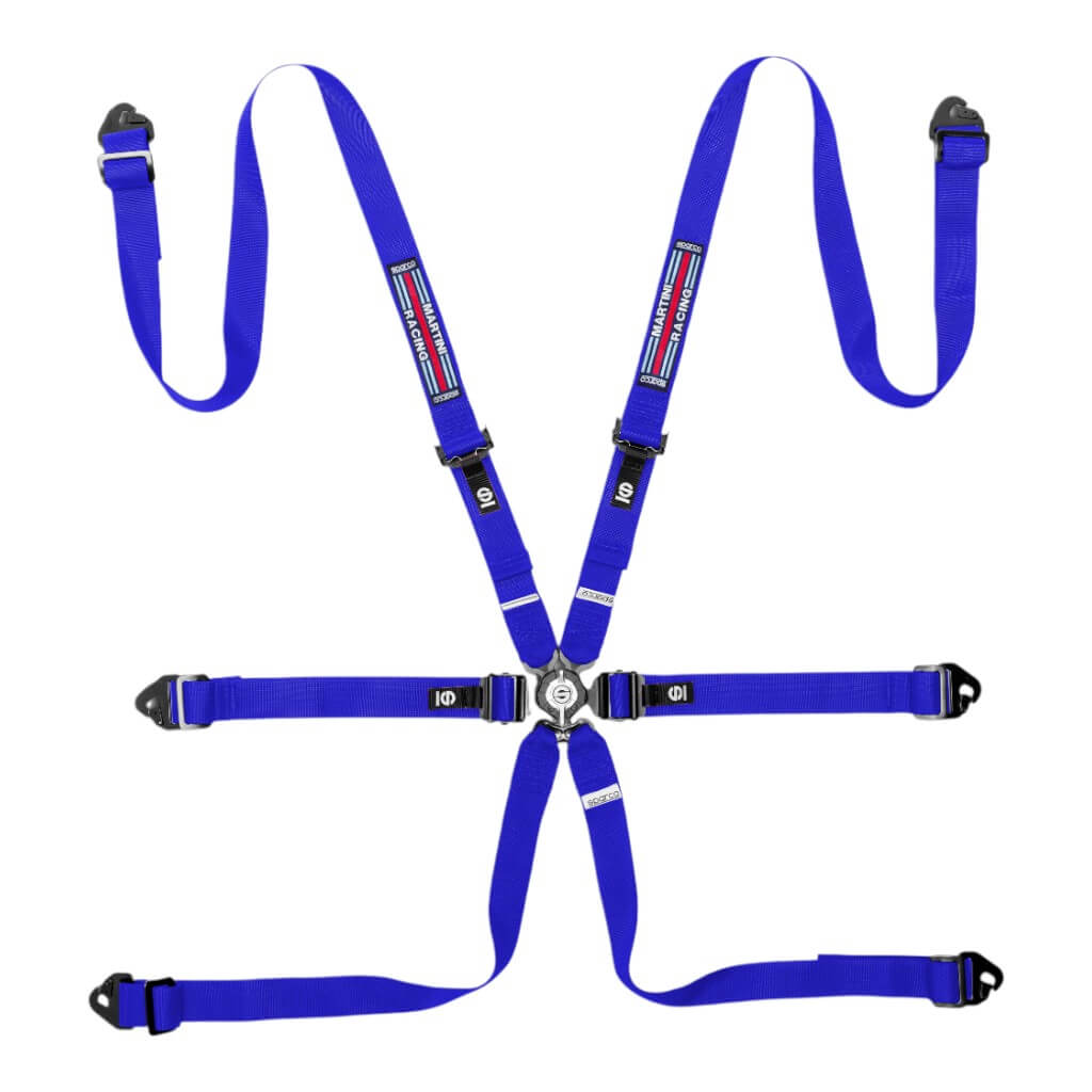 SPARCO BRN0040D0B0100N Safe Harness Competition H-2PD MR 26, 6 Point, Blue Photo-0 