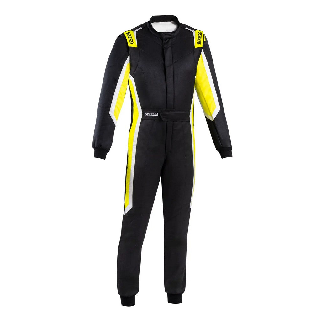 SPARCO BRS0006B0K08052 Racing Suit Sprint (R566), Black / Fluo Yellow, Size 52 Photo-0 