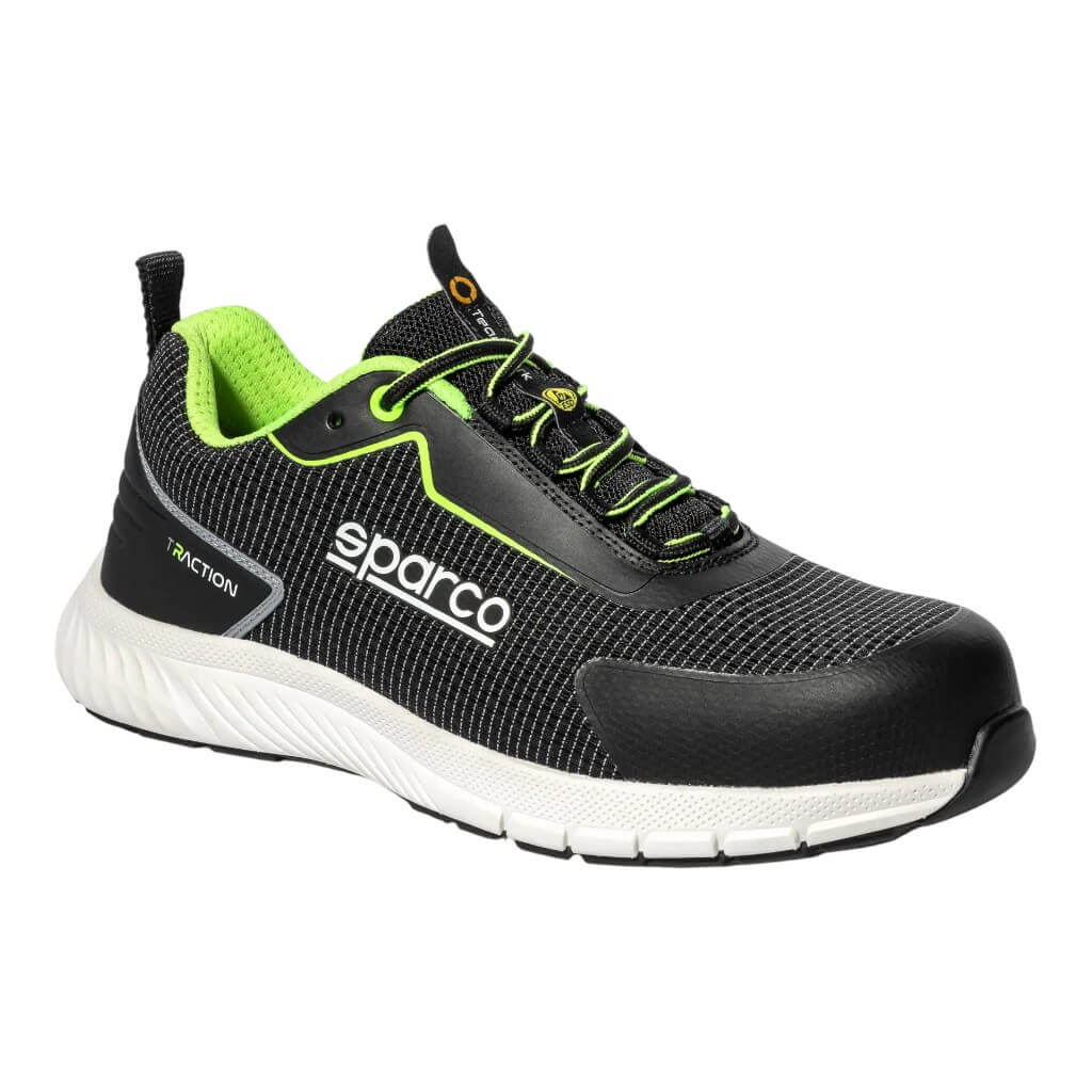 SPARCO BTB0002B0K35048 Mechanics Shoes Traction Yuki, Black/White, Size 48 Photo-0 