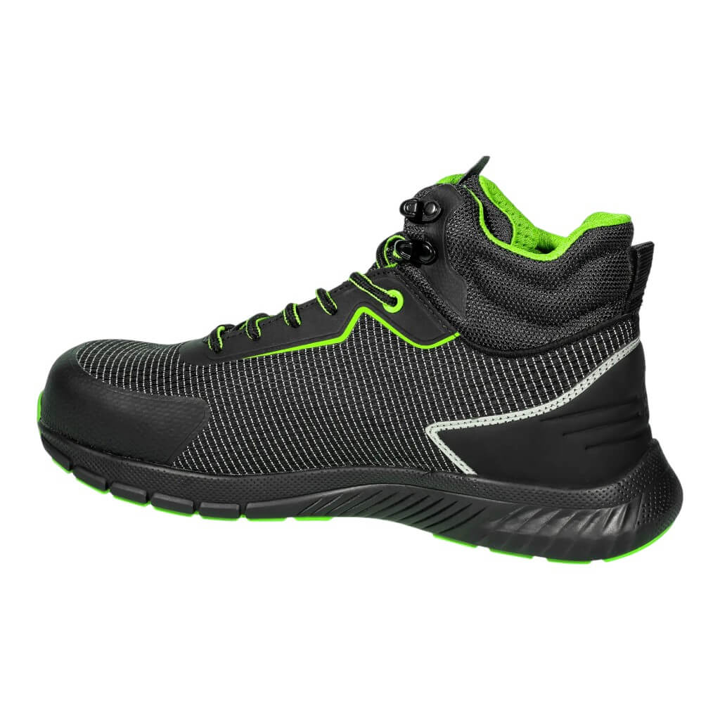 SPARCO BTB0029B0K15037 Mechanics Shoes Traction-H Naoki S3S, Black/Fluo Green, Size 37 Photo-1 
