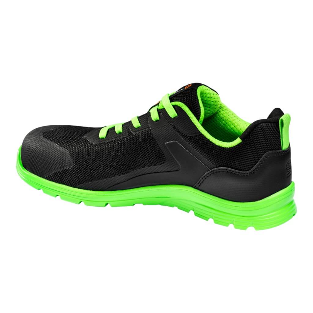 SPARCO BTB0047B0K15038 Mechanics Shoes Practice Rinus S1PS, Black/Fluo Green, Size 38 Photo-1 