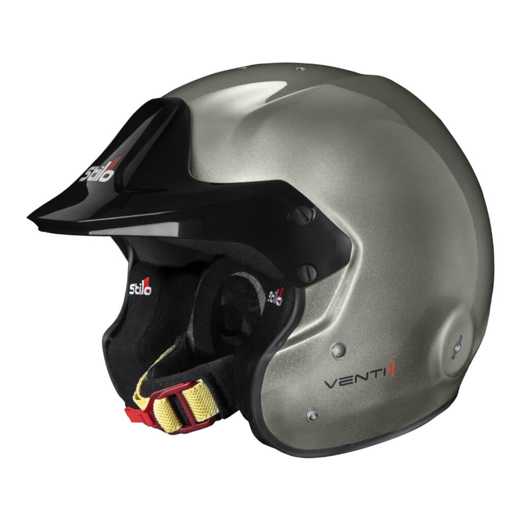 STILO AA0114AG2X64 Open-Face Helmet Venti4 Trophy Jet Composite, FIA 8859-24 Hans, Titanium/ Black, Size 64 Photo-0 