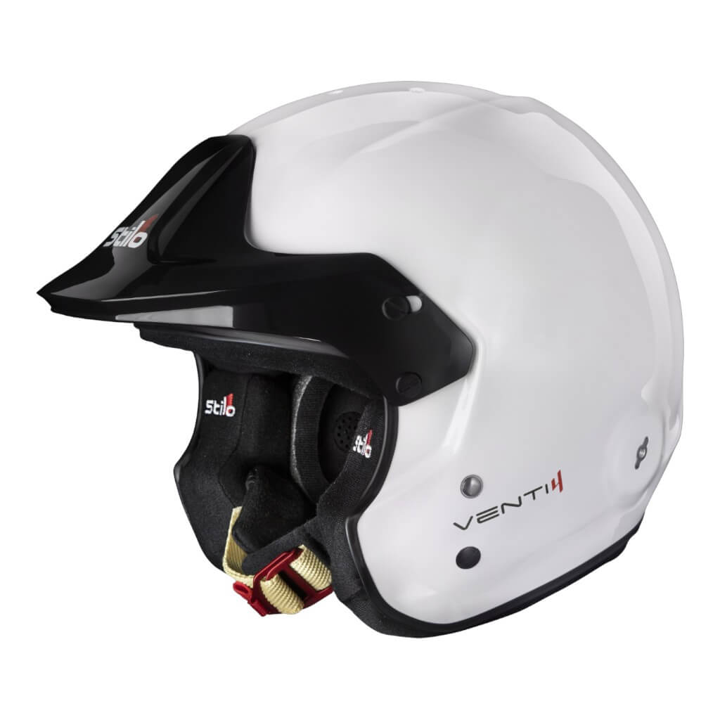 STILO AA0114AG2X570101 Open-Face Helmet Venti4 Trophy Jet Composite, FIA 8859-24 Hans, White/ Black, Size 57 Photo-0 