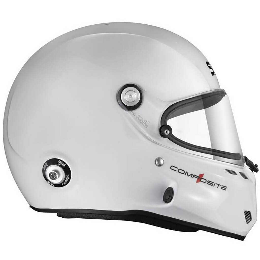 STILO AA0800CG2X610101 Full-Face Helmet ST6 F Composite Turismo, FIA 8859-24 Hans, White/ Black, Size 61 Photo-1 