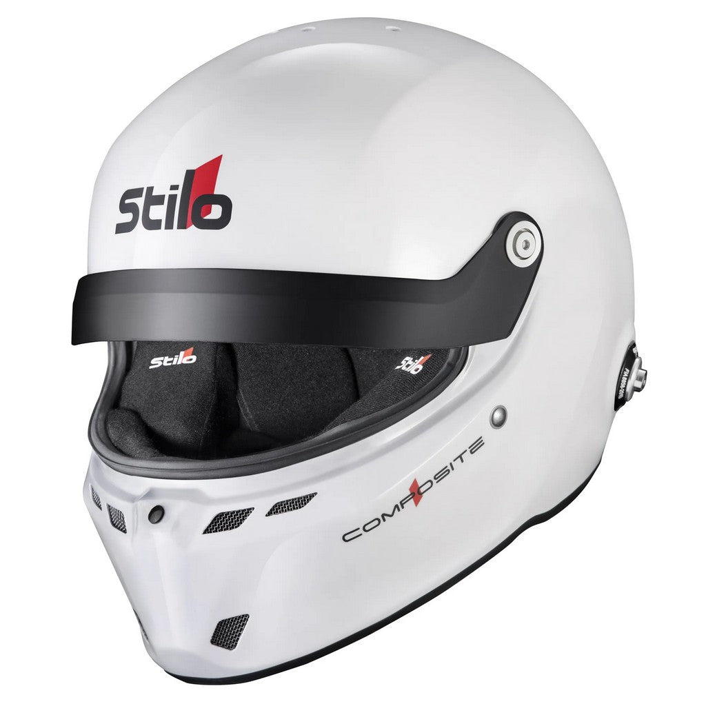 STILO AA0812AG2V540101 Full-Face Helmet ST6 GTN Composite (Snell SA2020, FIA 8859-24, Hans FIA8858-10), White Outer / Black Inner, Size 54 Photo-0 