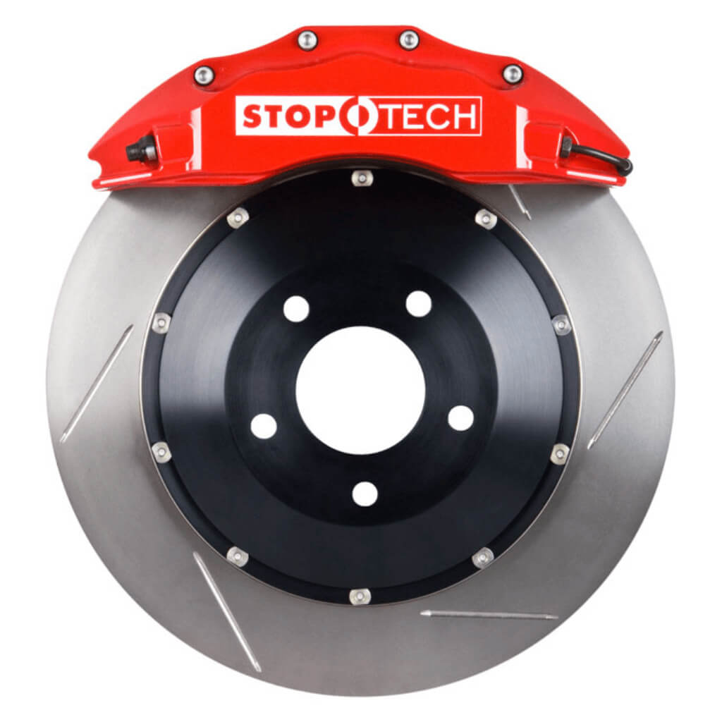STOPTECH 83.488.6700.71 Front Big Brake Kit 355x32mm Slotted / ST-60 Red for NISSAN 370Z (Z34) Photo-0 