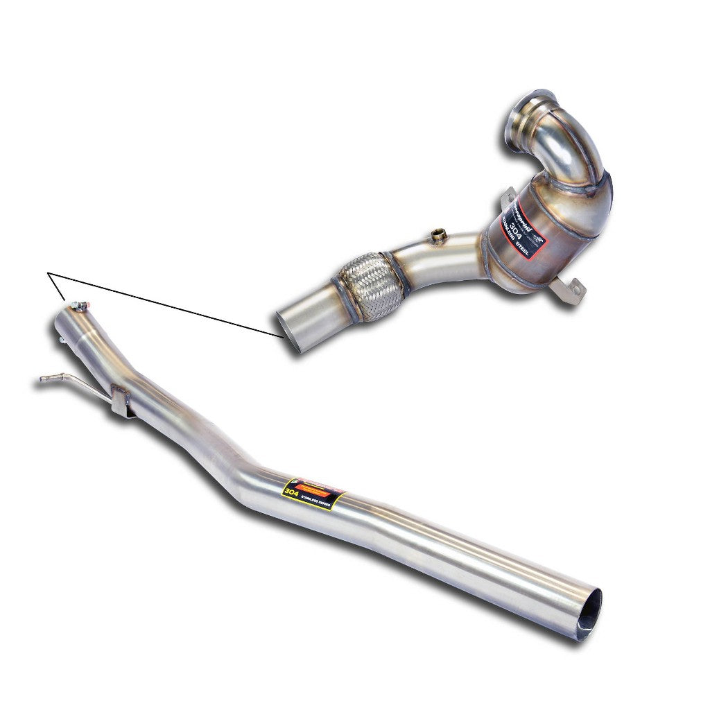 SUPERSPRINT 771851 Turbo Downpipe Kit and Metallic Catalytic Converter for AUDI S3 (8V) Photo-0 