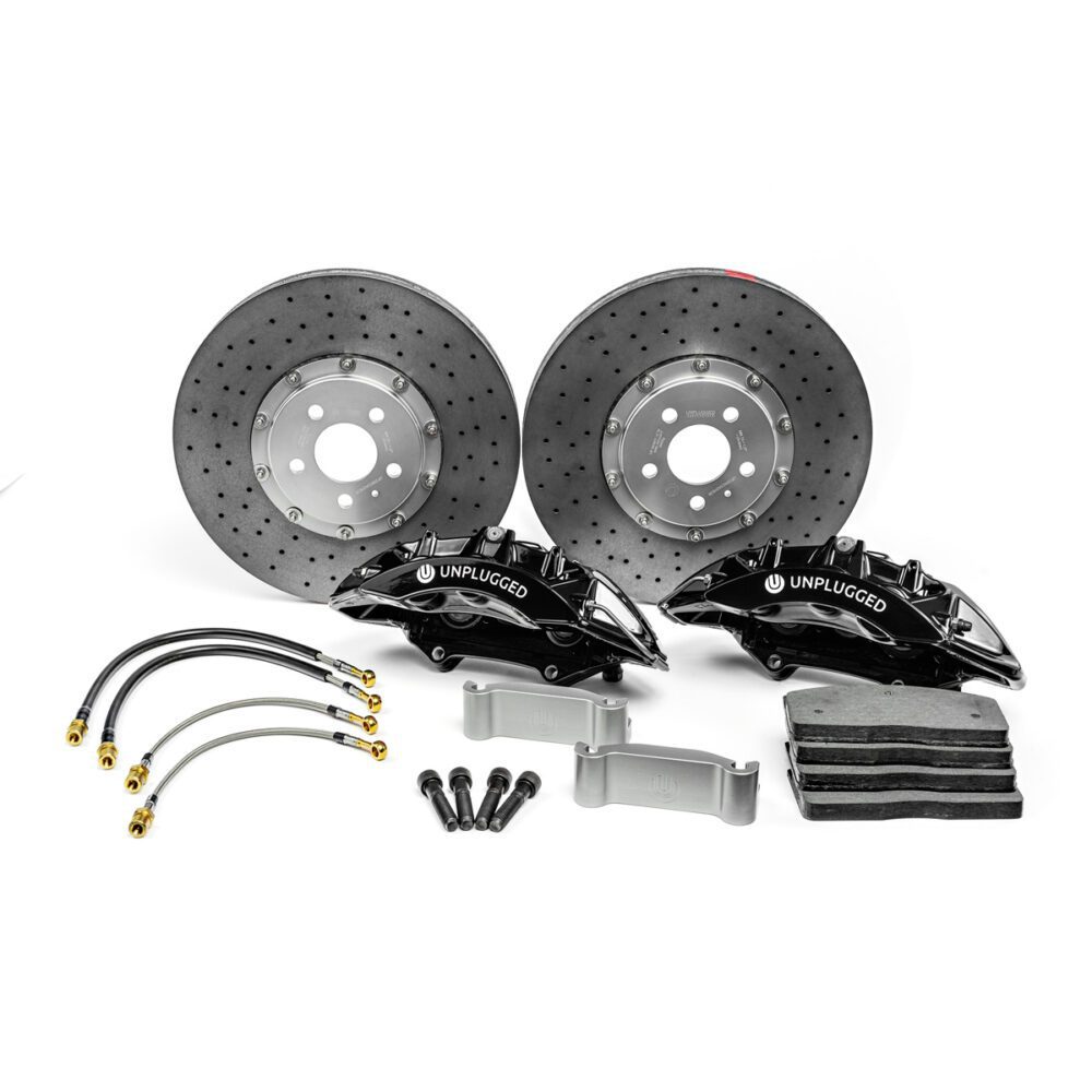 UNPLUGGED PERFORMANCE UP-M3MY-317-6.1 Big Brake Kit (front), Race Pads for TESLA Model 3 / Model Y Photo-0 