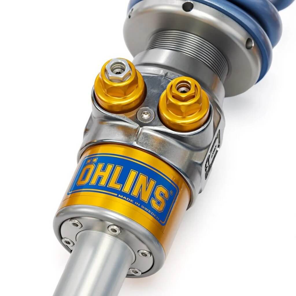 UNPLUGGED PERFORMANCE UP-MS2-361-1.1 Coilovers Pikes Peak Spec UP x Ohlins TTX (4-Way) for TESLA Model S Plaid 2021- Photo-1 