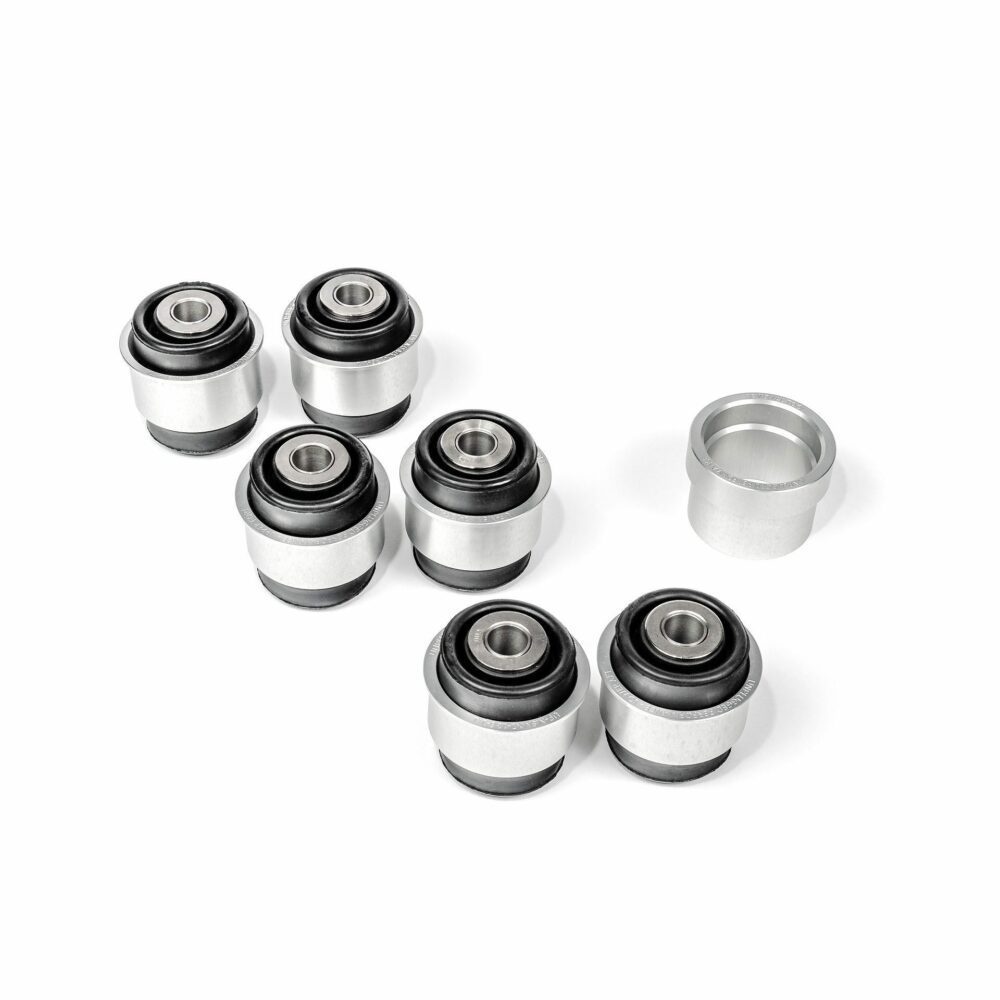 UNPLUGGED PERFORMANCE UP-MSMX2-136-1.1 Pikes peak spec rear sealed spherical 6pc bushing upgrade kit for TESLA Model S / Model X 2021 Photo-0 