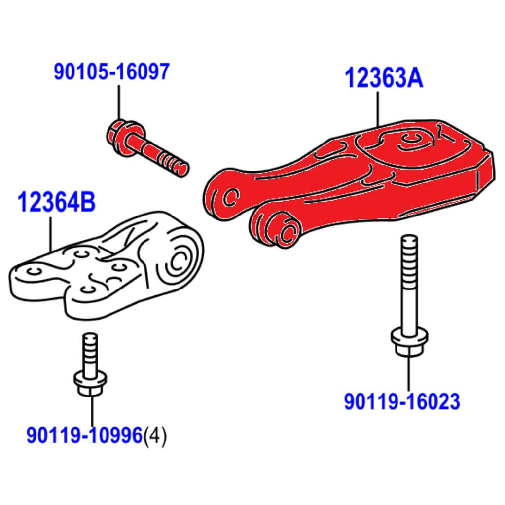 VERKLINE WAS-610 Billet Torque Mount Kit for TOYOTA GR Yaris (XP210) 2020- Photo-3 