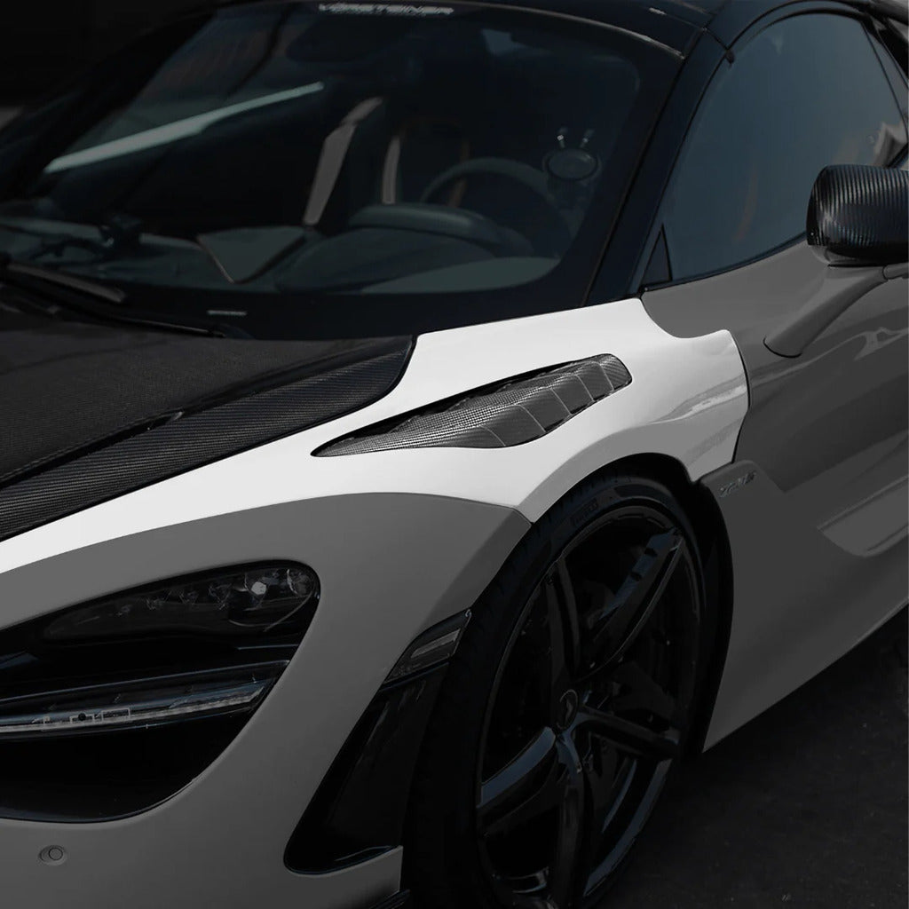 VORSTEINER MVS2091 Front Fenders with Integrated Vents SILVERSTONE (Carbon) for MCLAREN 720S Spyder 2019-2023 Photo-0 