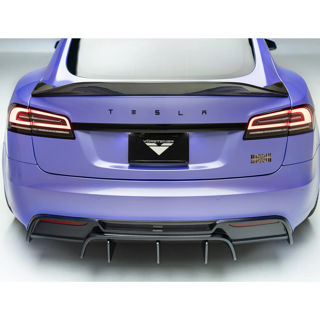 VORSTEINER TEV3071 Decklid Spoiler VRS (Satin Carbon) for TESLA Model S Plaid 2023- Photo-2 