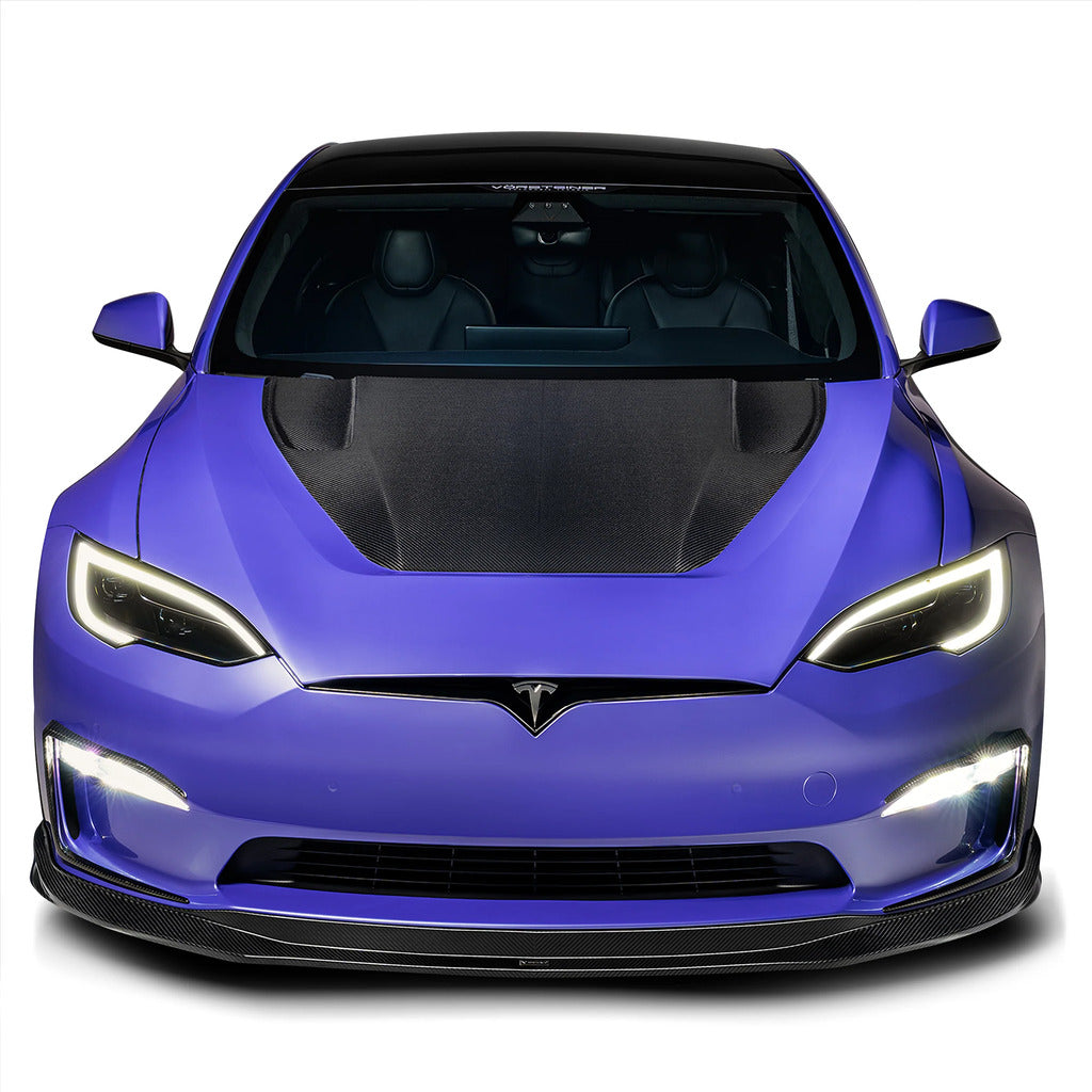 VORSTEINER TEV3080 Hood VRS (Gloss Carbon) for TESLA Model S Plaid 2021- Photo-1 