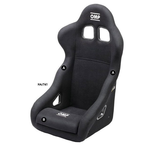 OMP HA0-0781-B01-071 (HA/781E/N) Seat (FIA) TRS-E XL, black, size XL Photo-0 