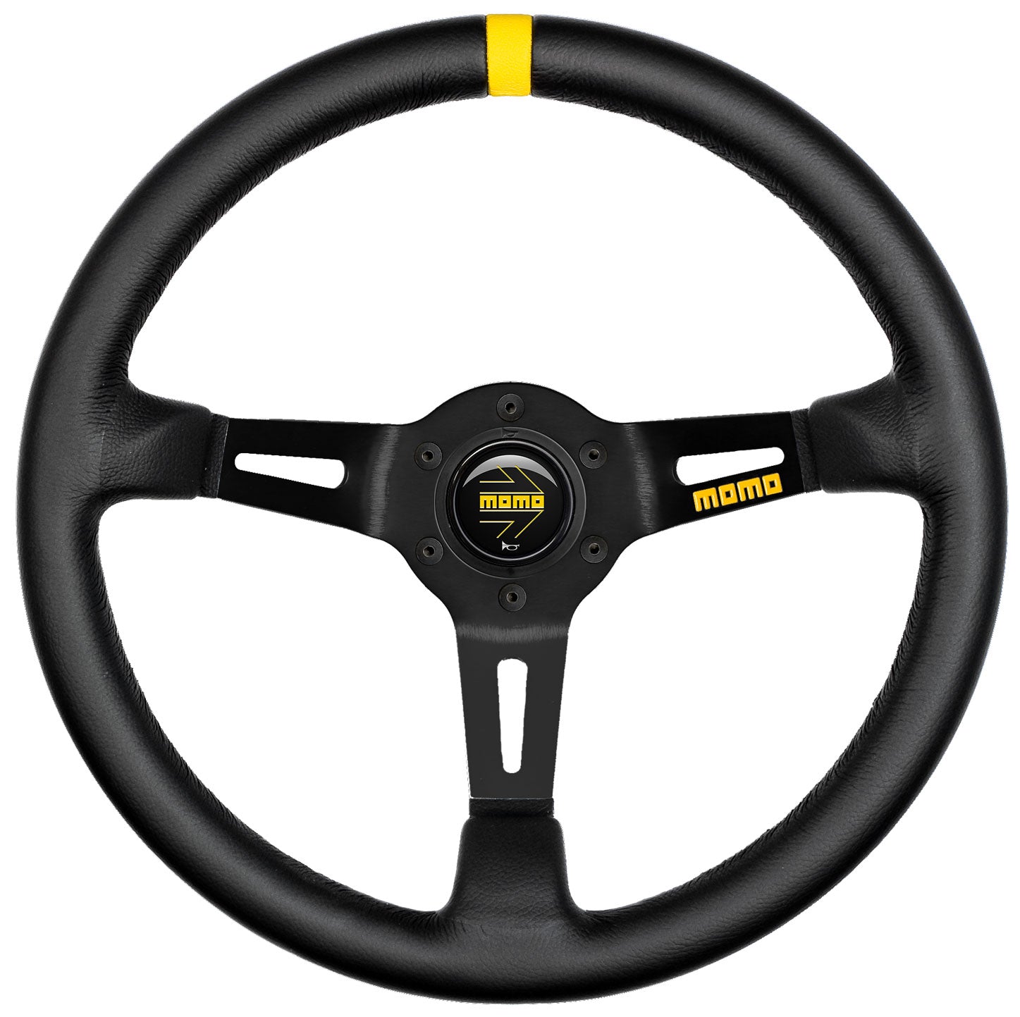 MOMO 11150085211 Model 08 Steering Wheel (smooth leather) Photo-1 