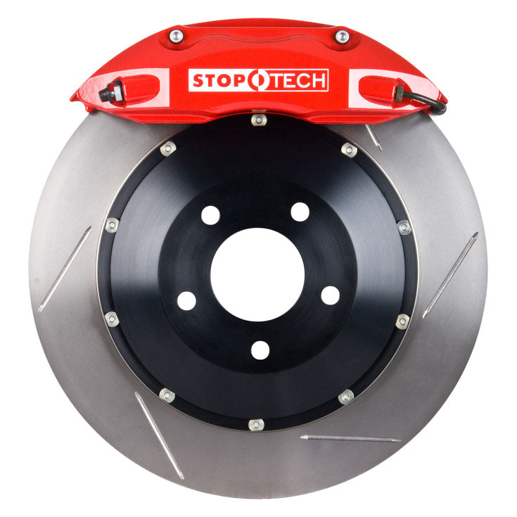 STOPTECH 83.858.4700.71 BBK 2PC ROTOR, FRONT SLOTTED 355X32/ST40 RED TOYOTA LC '98-06 Photo-0 